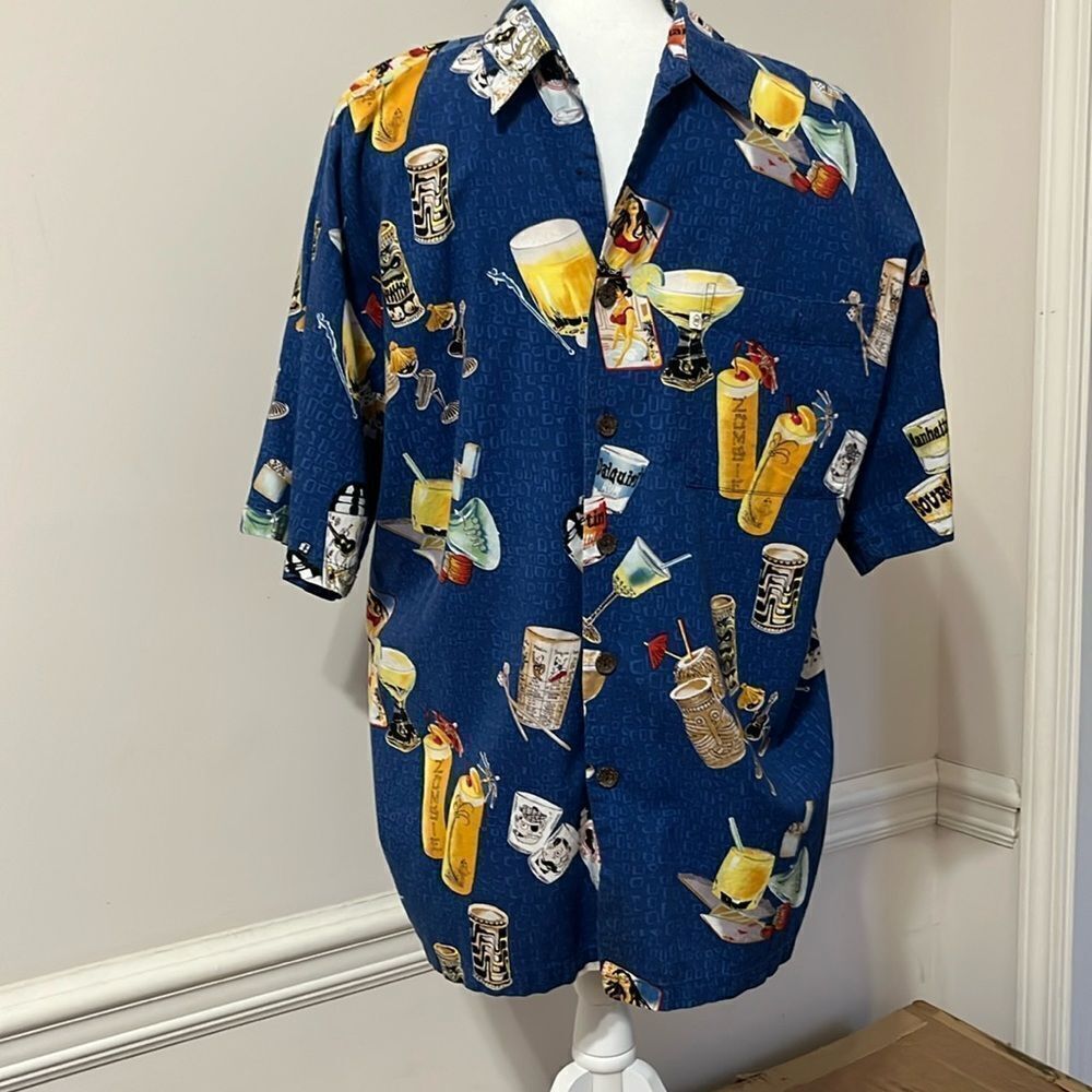 EUC ROBERT STOCK COCKTAIL BUTTON DOWN MENS SHIRT SIZE M